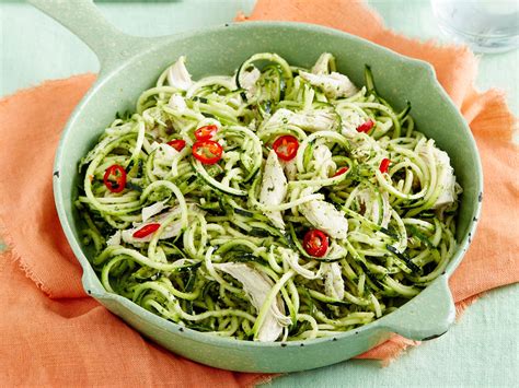 Variationen Und Beilagen Zu Zucchini-Nudeln Mit Pesto